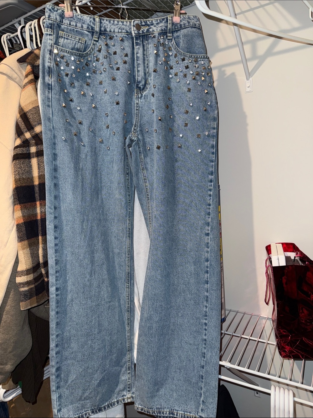 Studded Light Blue Women's Jeans